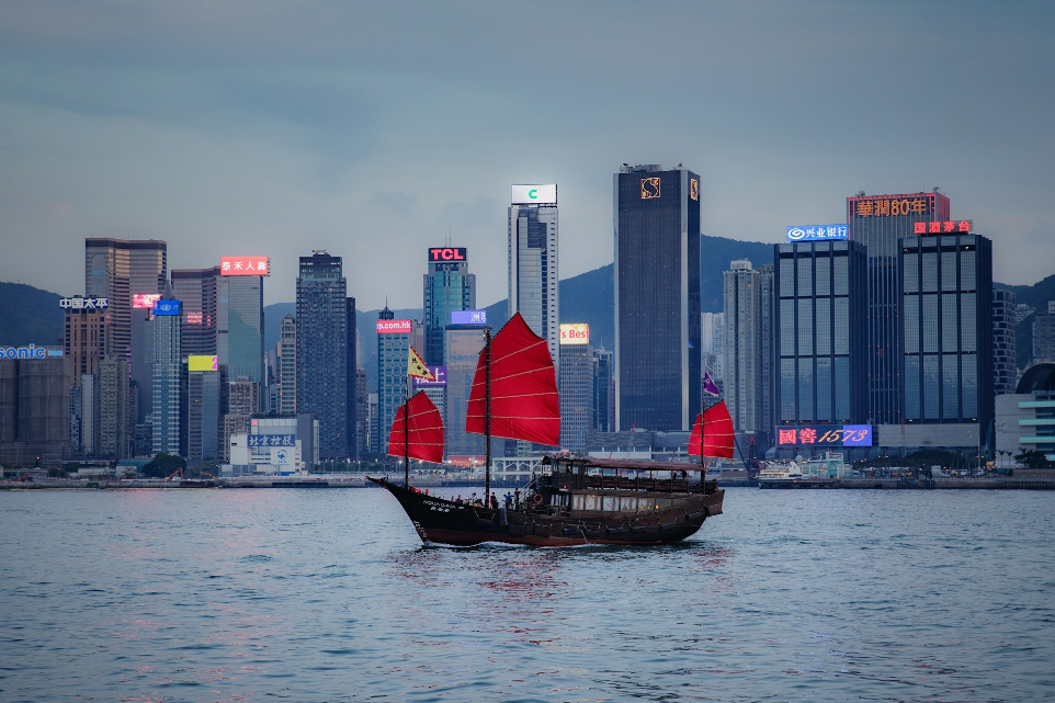 a boat sailing in the water